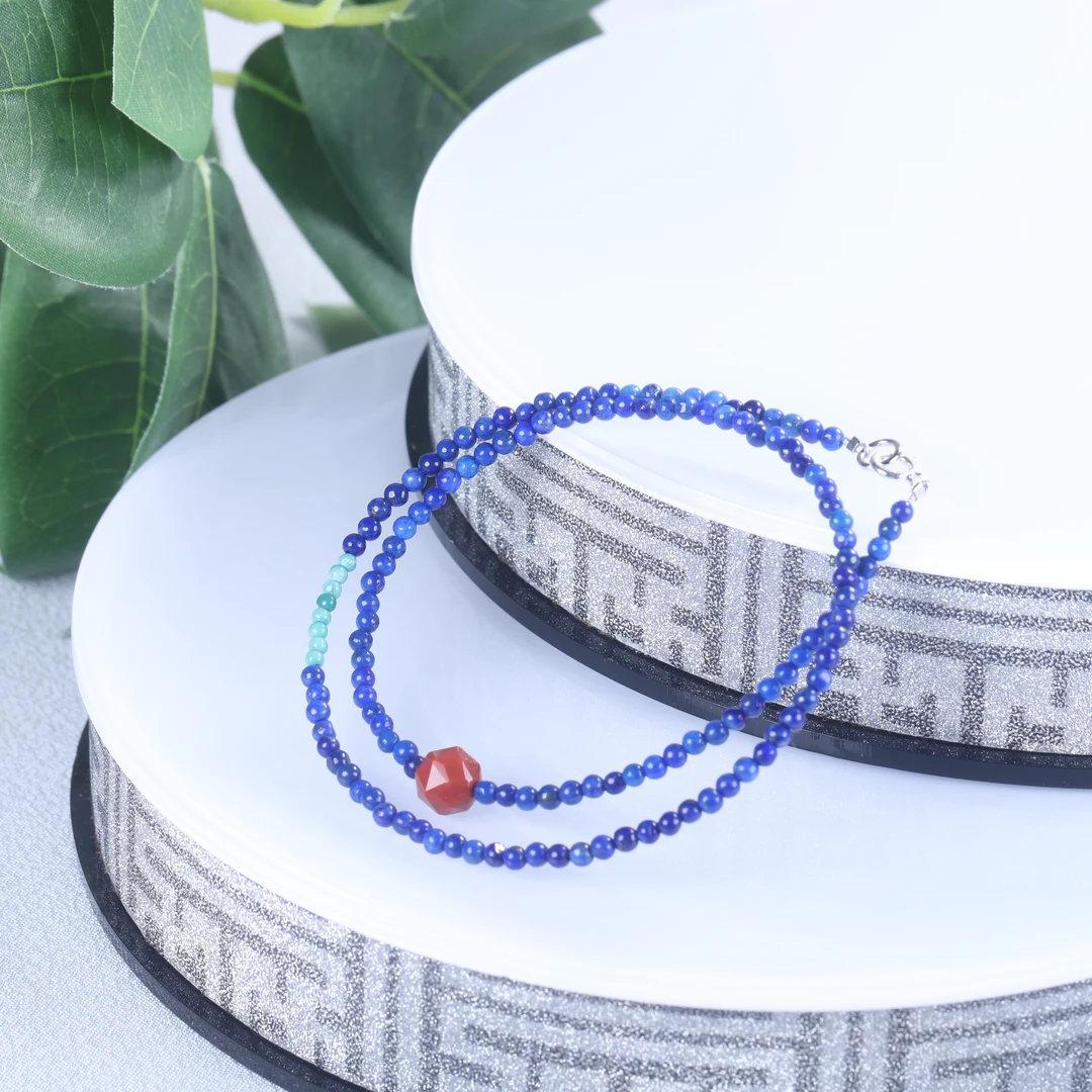 【汪氏珠宝】青金石时尚手串 约2-3mm L 0763-F029 多样性发其一