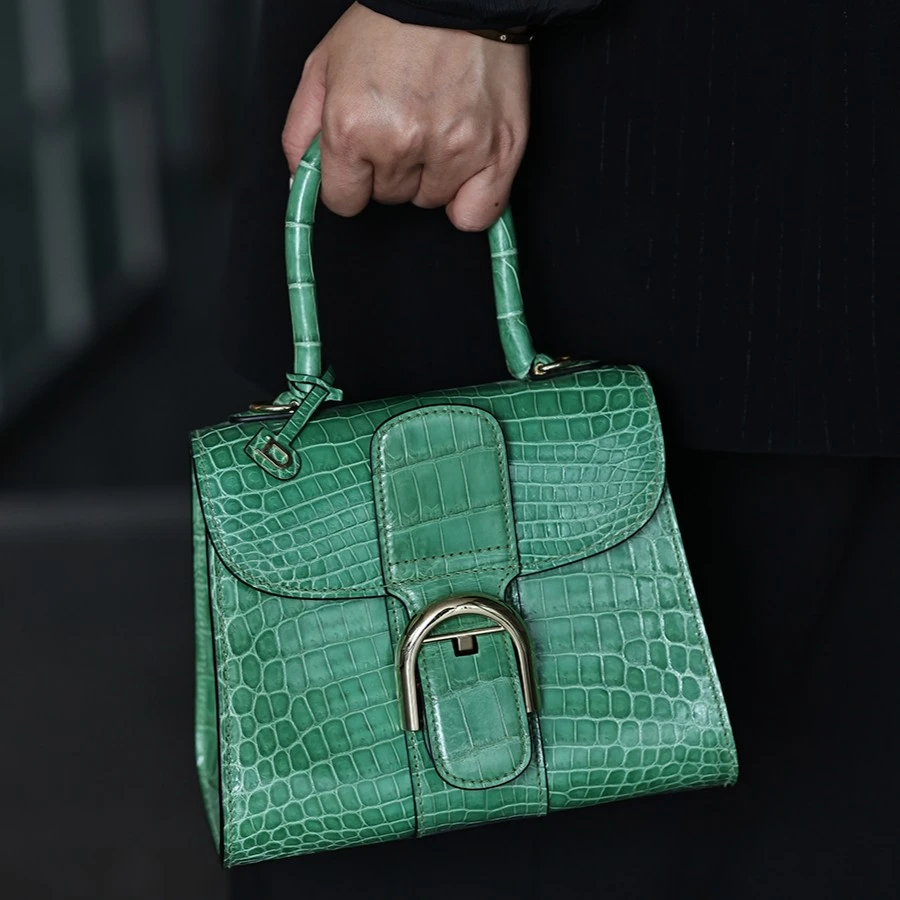 【小鳄定制】气质百搭手缝南非尼罗德沃手提女包