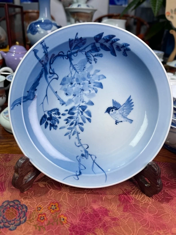 手绘茶盘紫气东来