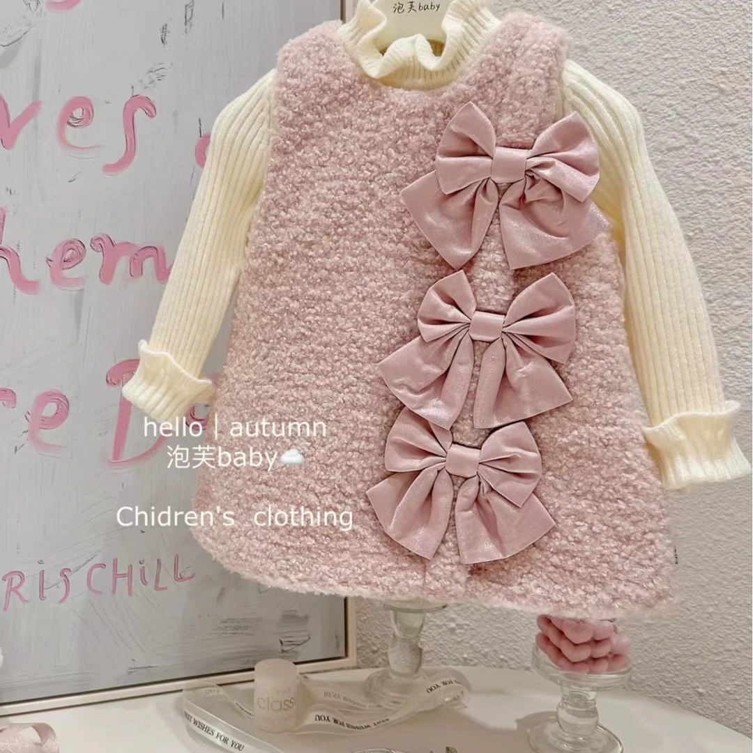 【现现在仓】女童连衣裙秋冬装儿童公主裙生日周岁礼服过年拜年服