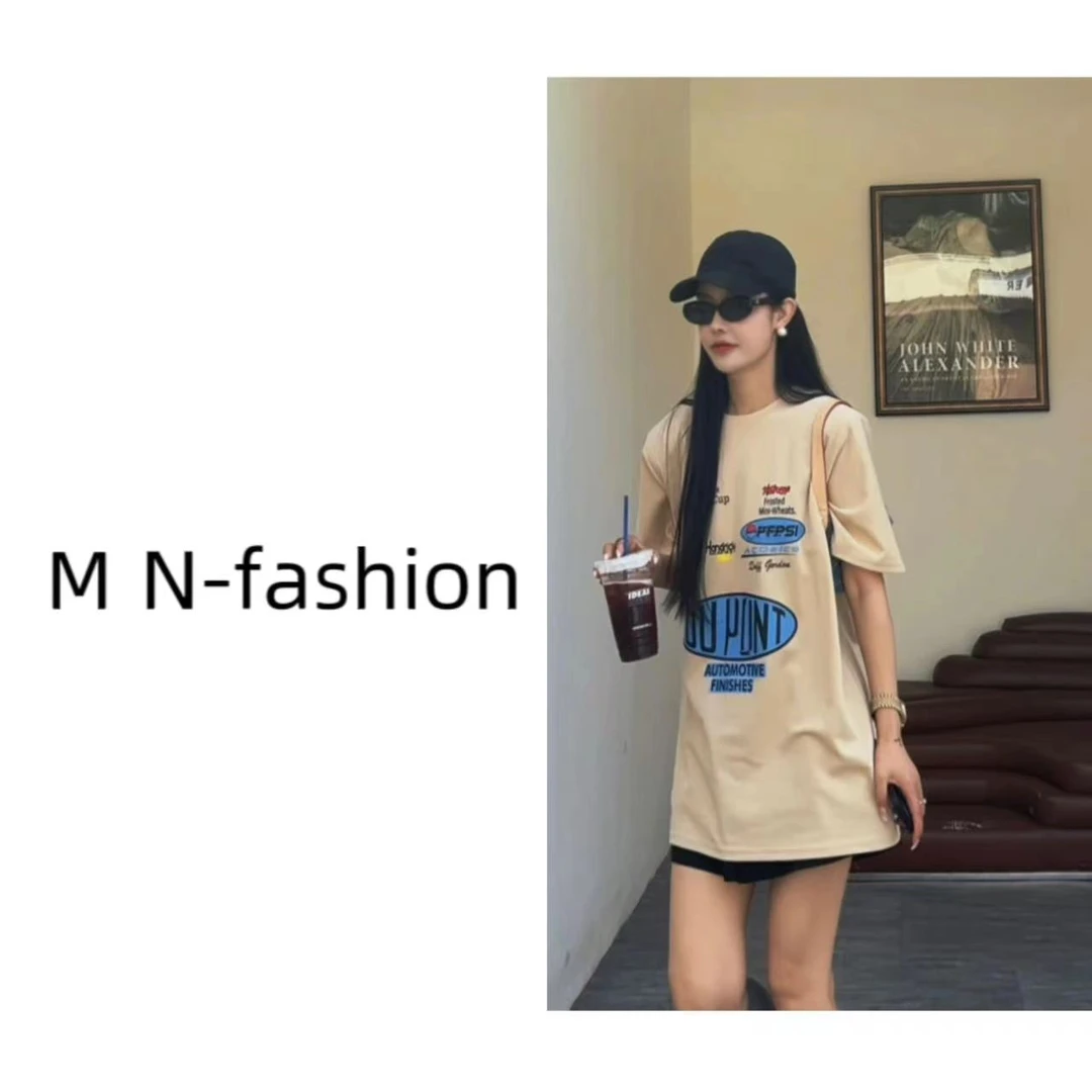 美式复古潮牌宽松印花T恤8178