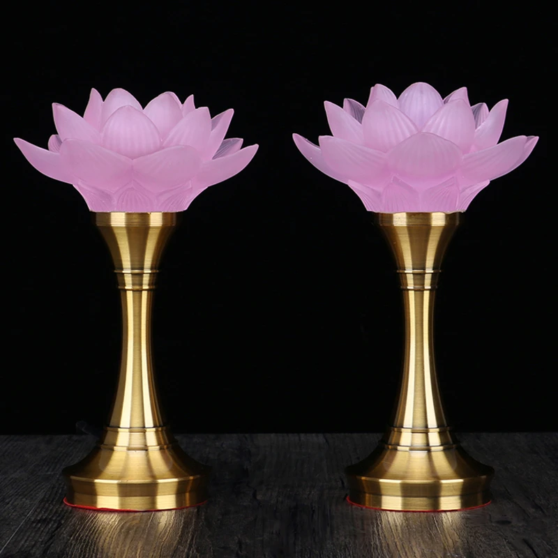 琉璃莲花灯LED灯七彩灯居家装饰灯摆件