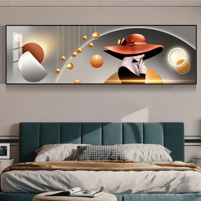 卧室床头装饰画现代简约房间主卧高档挂画酒店宾馆背景墙挂墙壁画