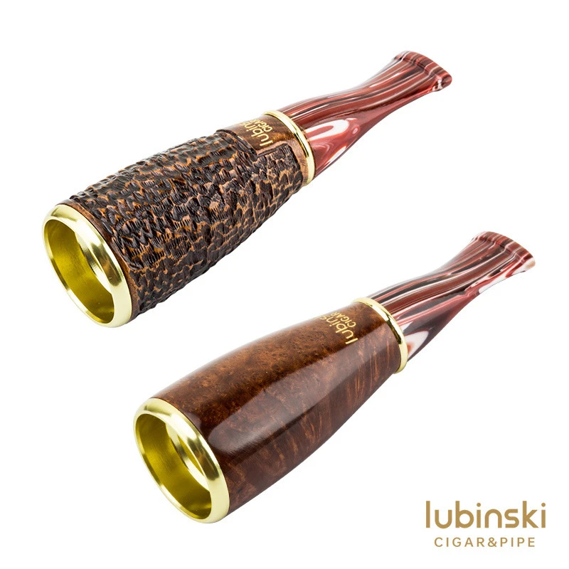LUBINSKI鲁宾斯基石楠木雪茄烟嘴坎帕兰咬嘴多环径便携烟嘴带礼盒