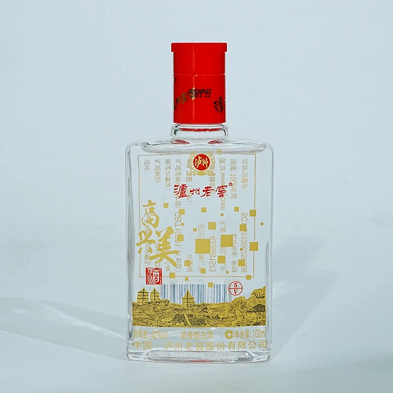 LUZHOU/泸州高兴美酒42度小瓶装浓香型白酒100ml*1瓶42度