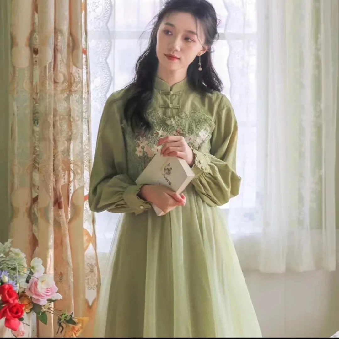 微笑向暖孤品福利链链接 新品连衣裙外套夏季古风日常中国风森系