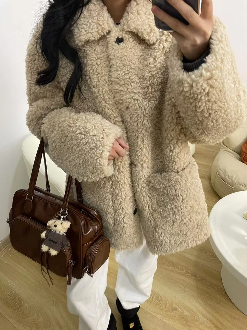 陋室·冬季新款皮毛一体外套
