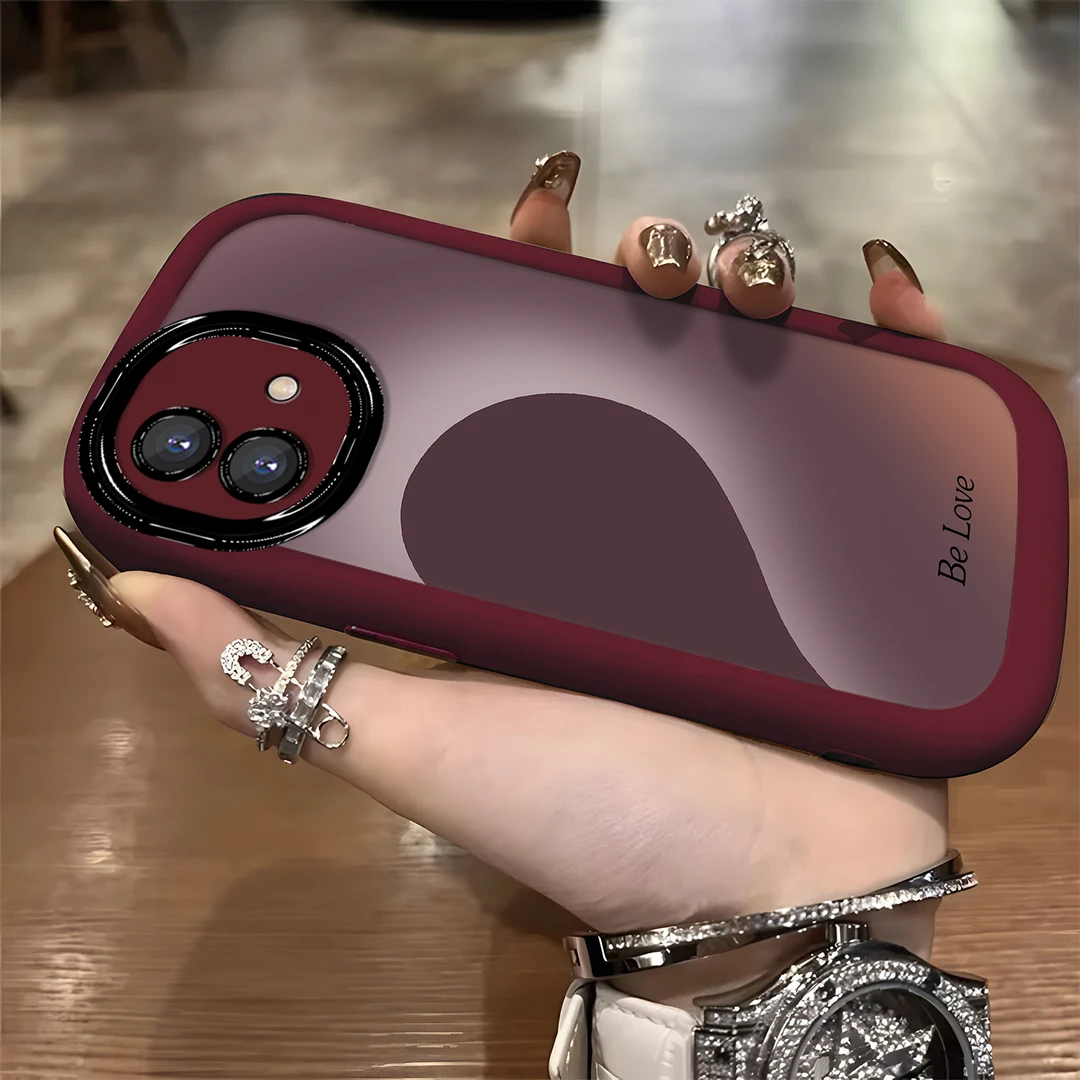 适用于【小米】11渐变半边爱心简约高级感防摔手机壳