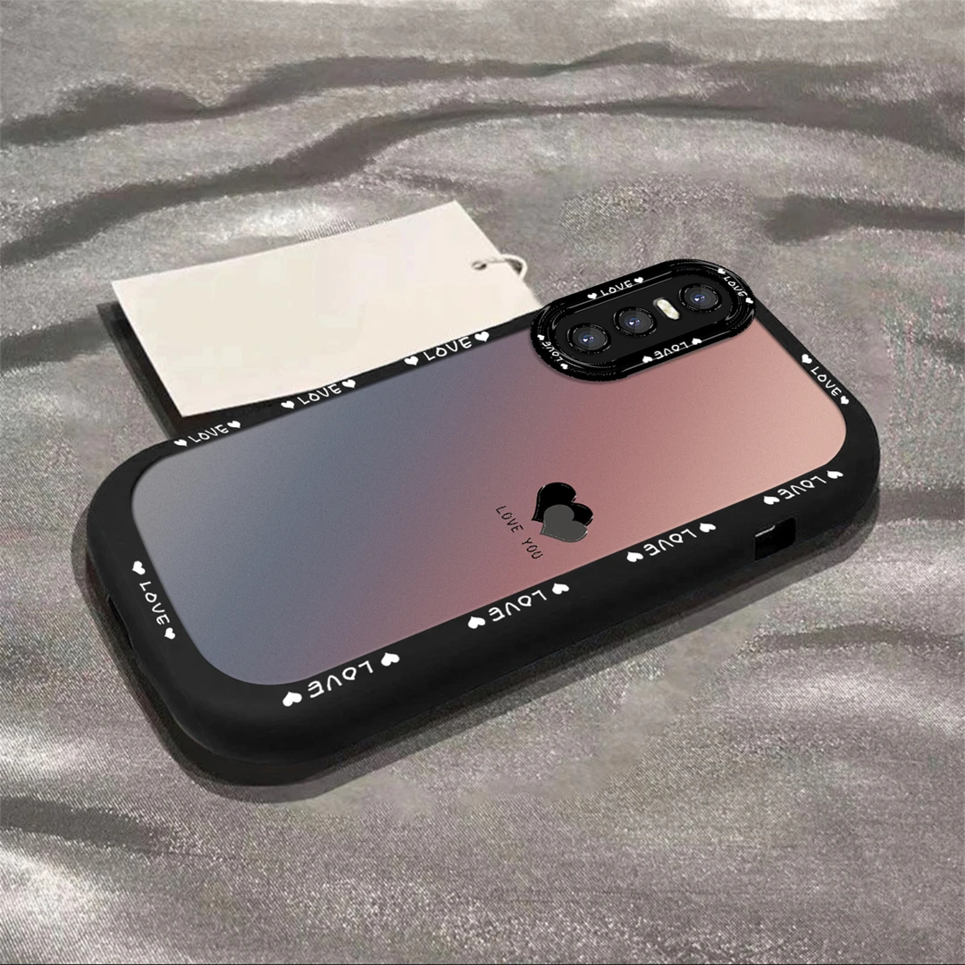 适用于【VIVO】Y73S【5G】/S7E/S7E活力渐变黑色爱心简约泡芙壳