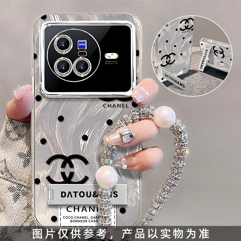 适用于【VIVO】X80Pro高级感双C网红轻奢时尚仙女款羽纱壳