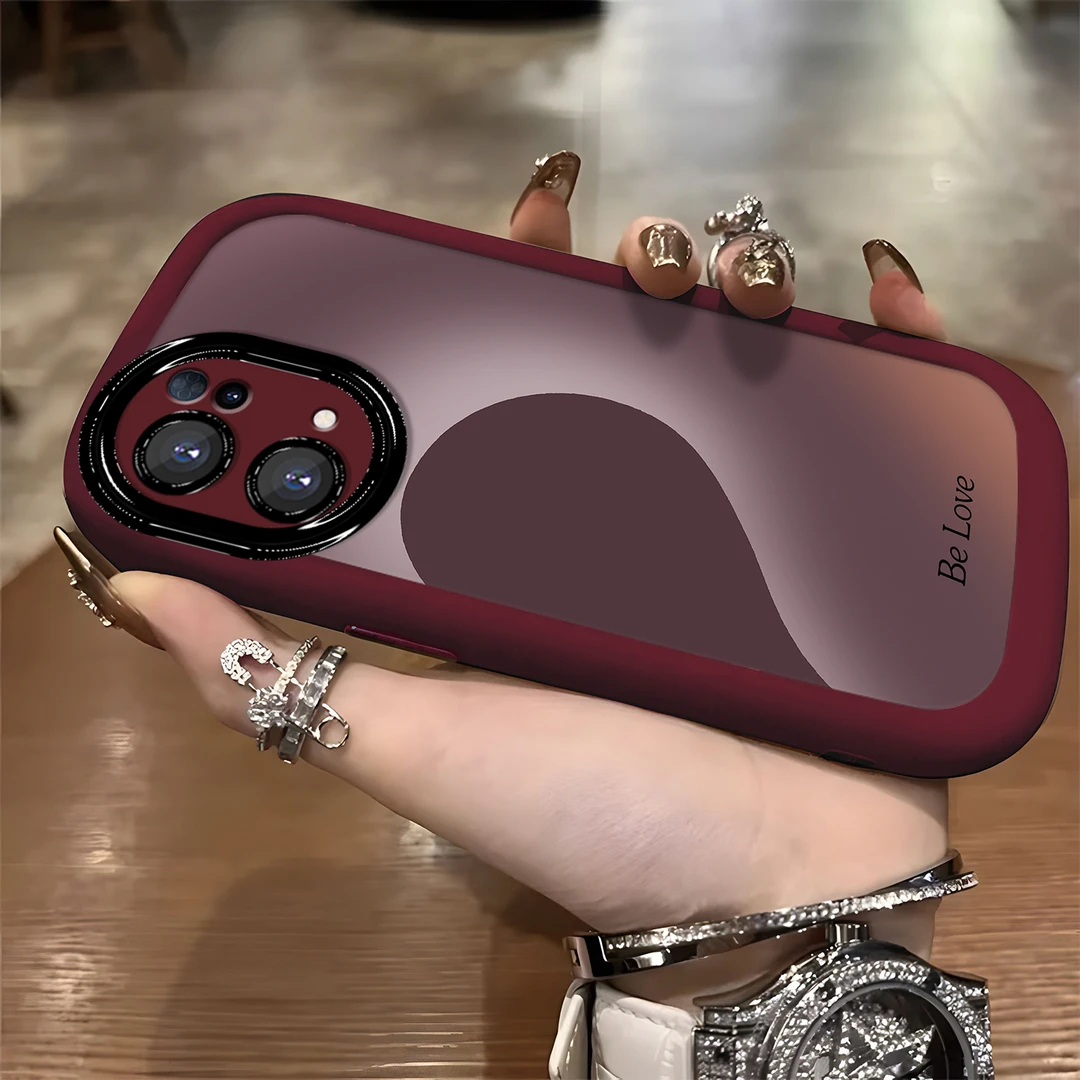 适用于【OPPO】Reno7Pro渐变半边爱心简约高级感防摔手机壳