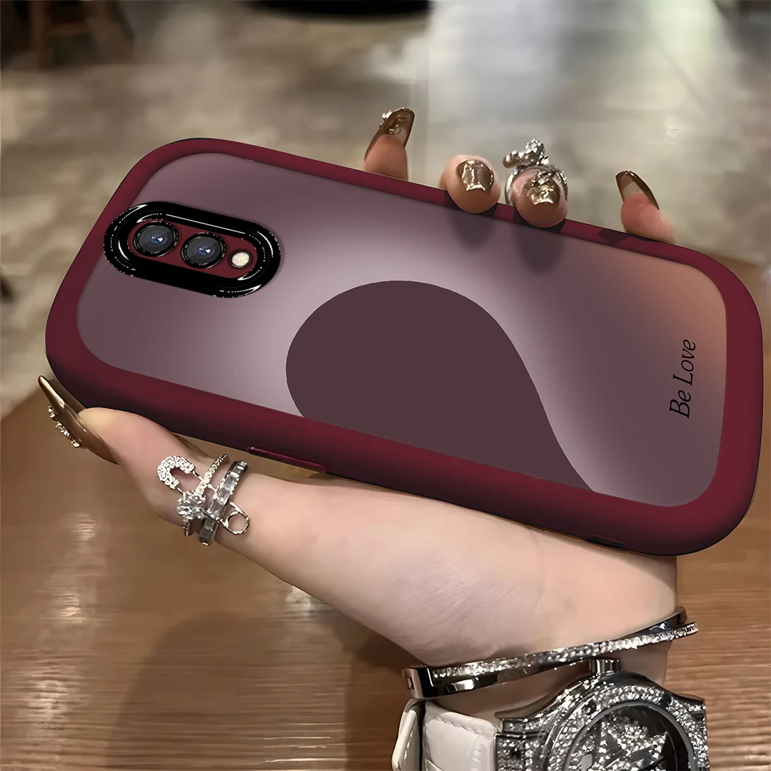 适用于【OPPO】Reno渐变半边爱心简约高级感防摔手机壳