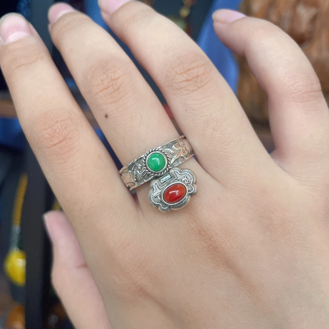 925银戒指 新粉福利S925小锁开口戒指