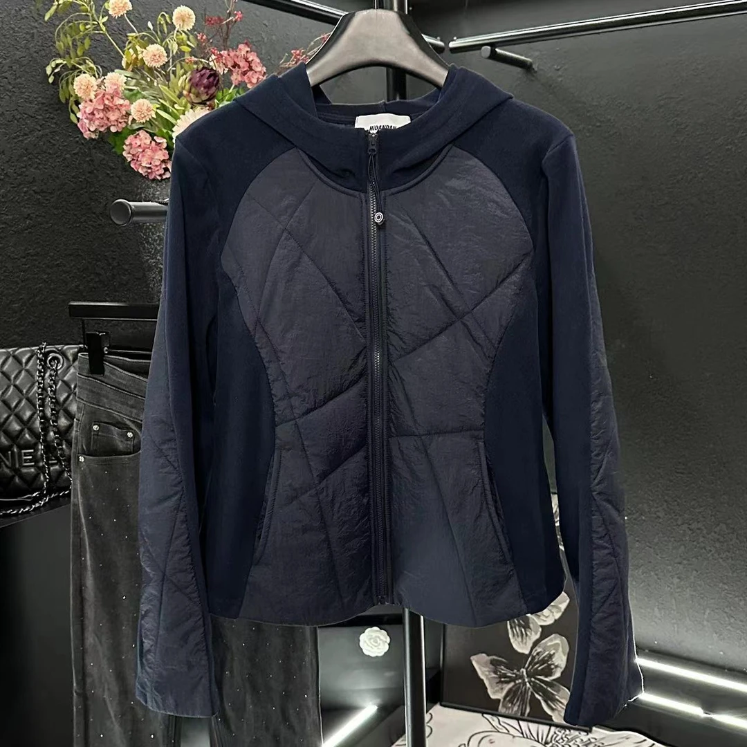 2024秋冬新款连帽长袖外套女时尚修身百搭保暖上衣气质感显瘦女装