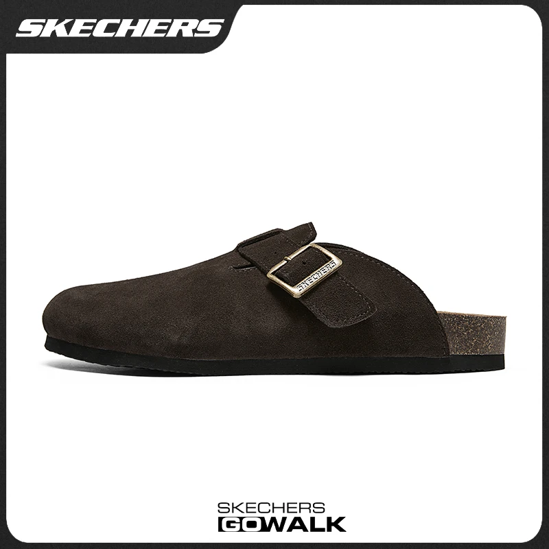 【牛皮】斯凯奇新款时尚百搭男鞋透气复古潮流休闲拖鞋205297