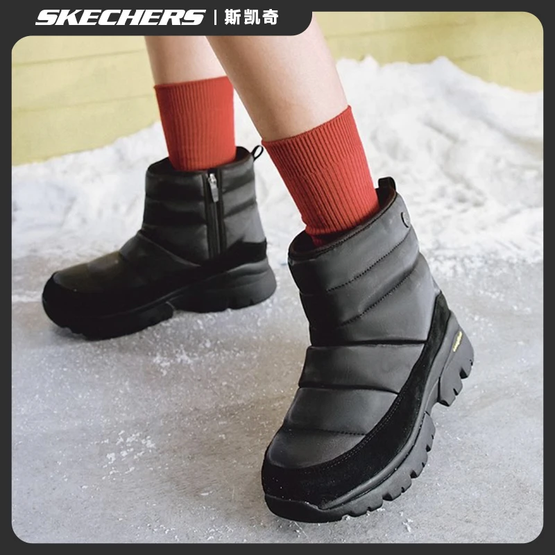 斯凯奇女士2024春季户外雪地靴加绒保暖防滑时尚舒适168004