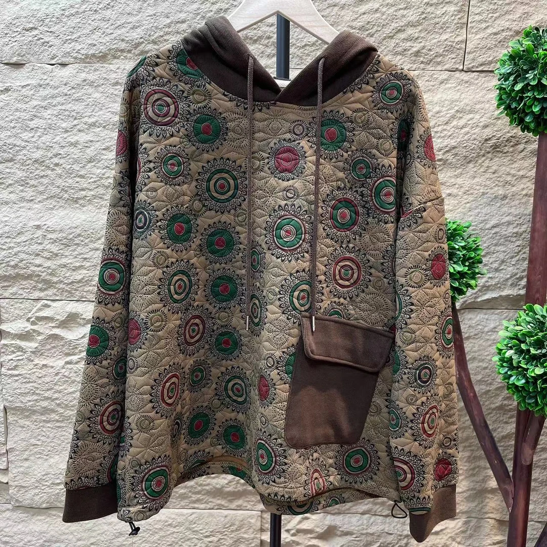 7745新款春秋休闲百搭显瘦减龄长袖连帽T恤