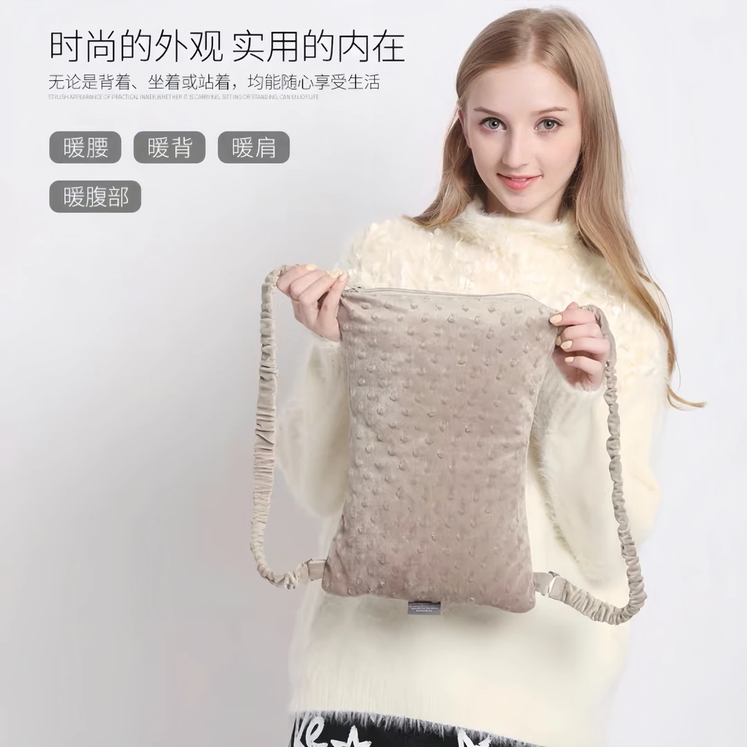 德国进口fashy热水袋充注水暖手宝暖宫大号PVC防爆加厚毛绒暖水袋