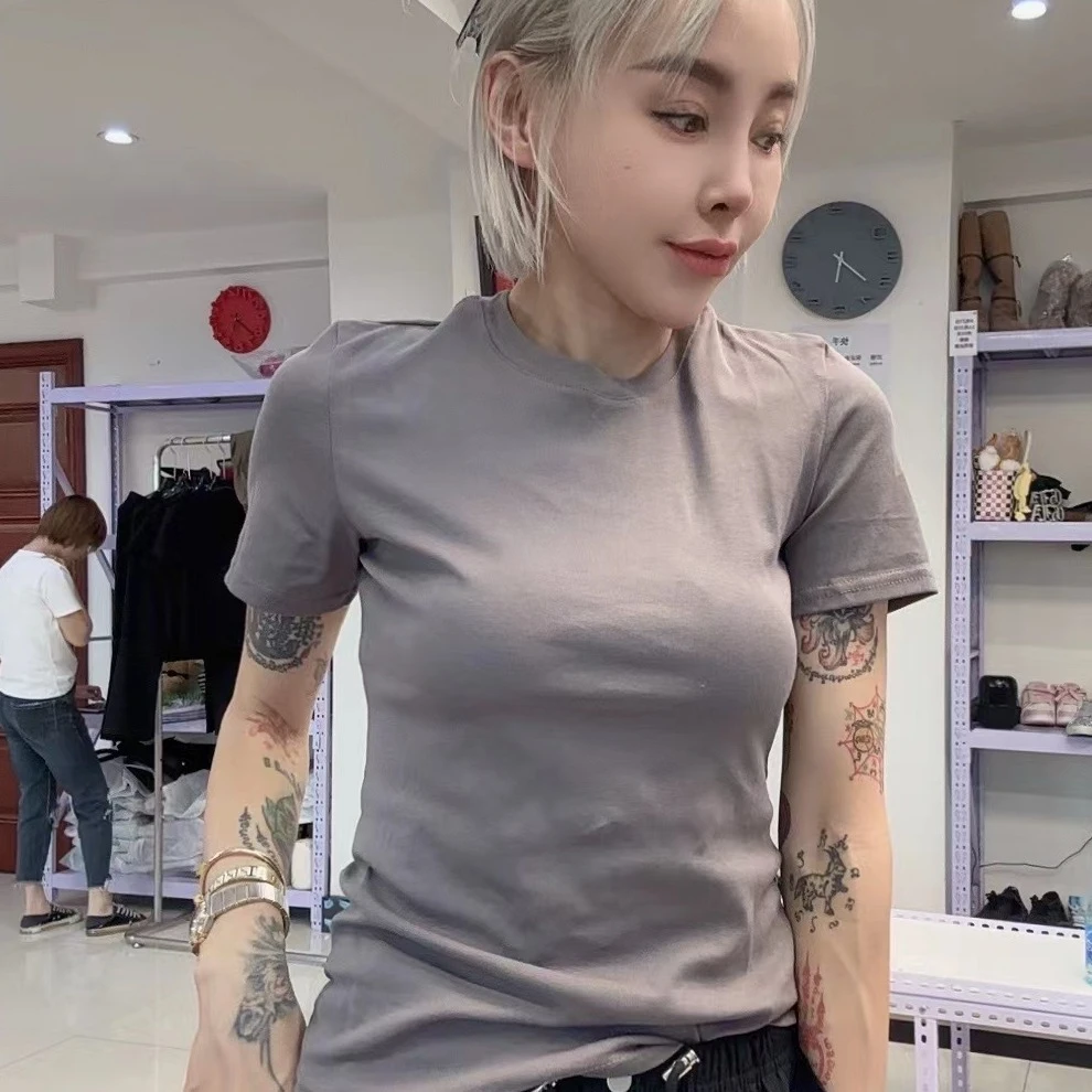 流行款1527净版铁灰色短袖