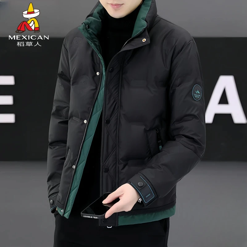 Mexican/稻草人新款男士休闲蓬松潮流青年保暖帅气时尚春季外套