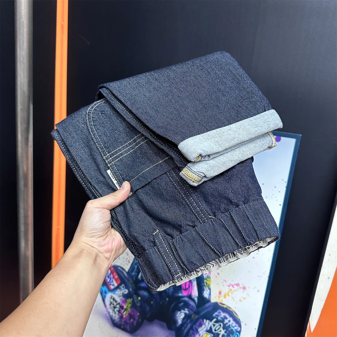 秋冬新款松紧腰抽绳弹力男士牛仔裤修身百搭韩版休闲显瘦微哈伦裤