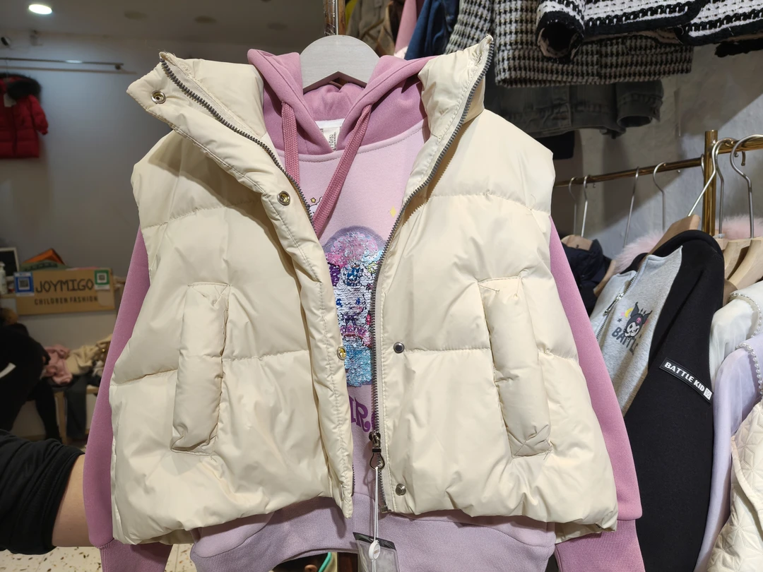 佳诺贝儿羽绒马甲加绒卫衣套装女款儿童时尚