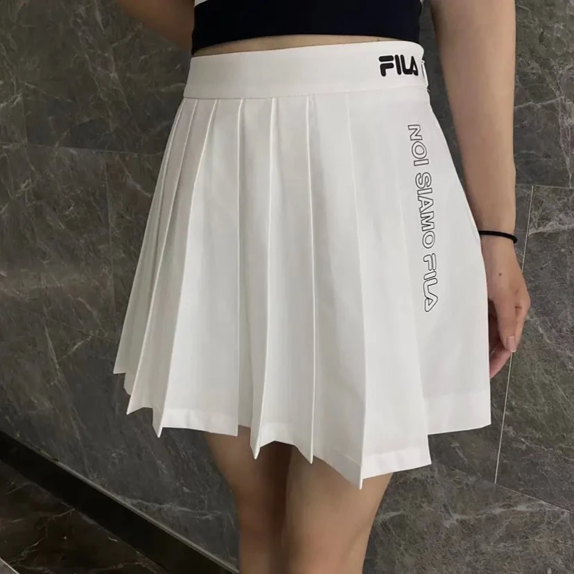FILA/斐乐【尤莱特】白色半身裙女装夏日穿搭运动短裙T11W223307