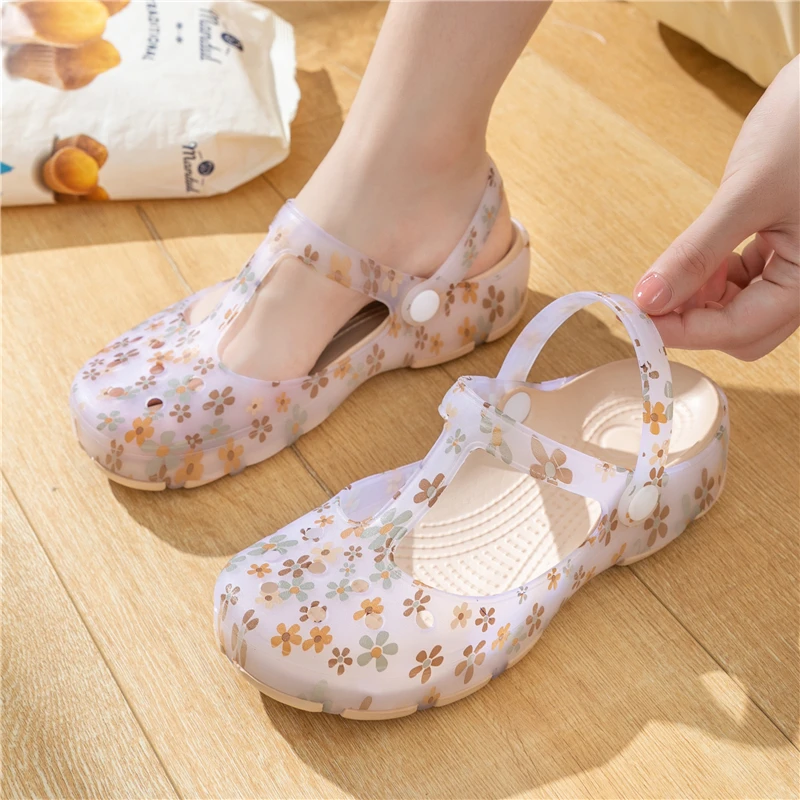 洞洞鞋女凉鞋玛丽珍果冻鞋女鞋沙滩度假花园鞋女厚底防滑护士凉鞋