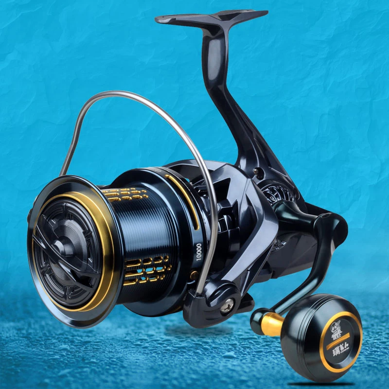 瑞美人金属无间隙缓降旋入式远投轮挂鱼大物纺车轮巨物远投轮渔轮