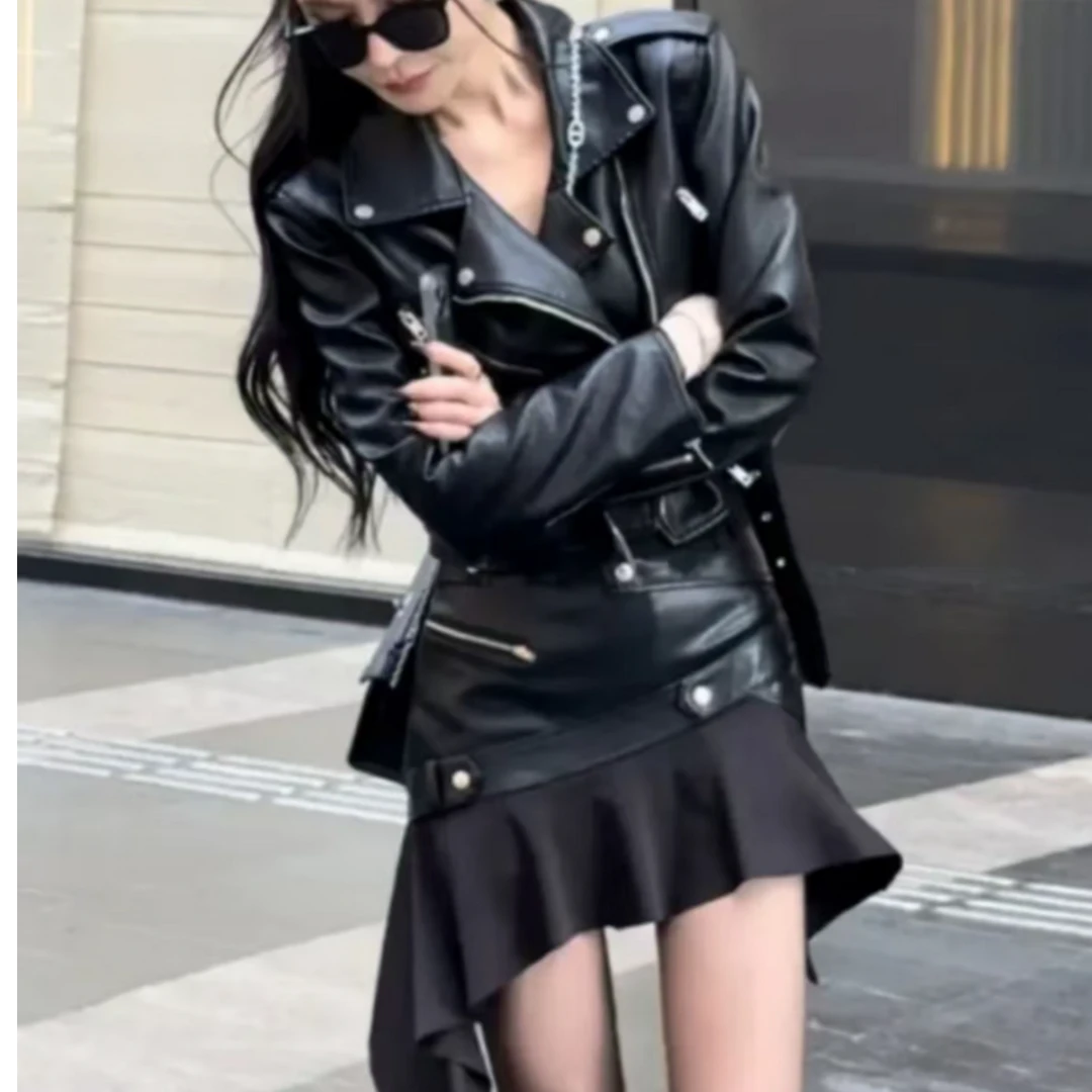 女装修身秋冬韩版夹克气质酷飒风春季时尚套装通勤百搭秋季显瘦