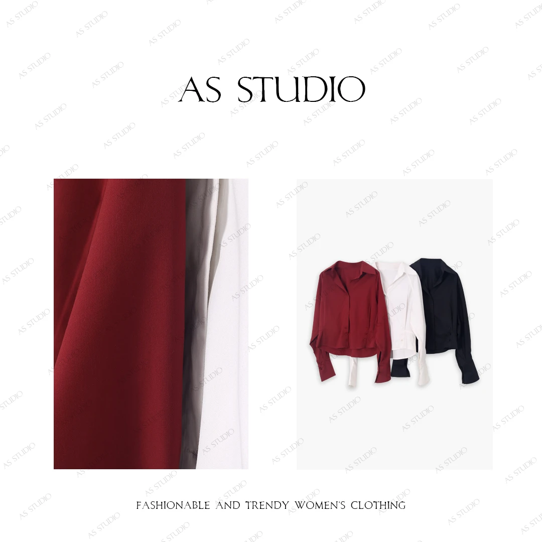 【AS设计师】25新宽松收腰两穿收腰围扣衬衫AS24QCS919