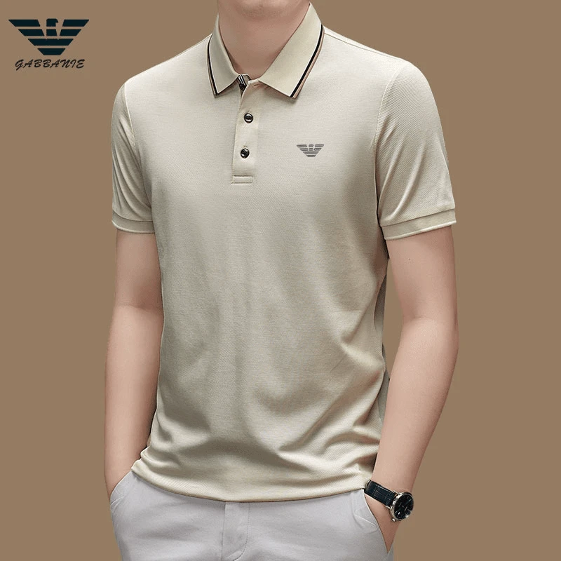 专柜正品轻奢高级男士短袖polo衫2024新款夏季透气半袖翻领t恤衫