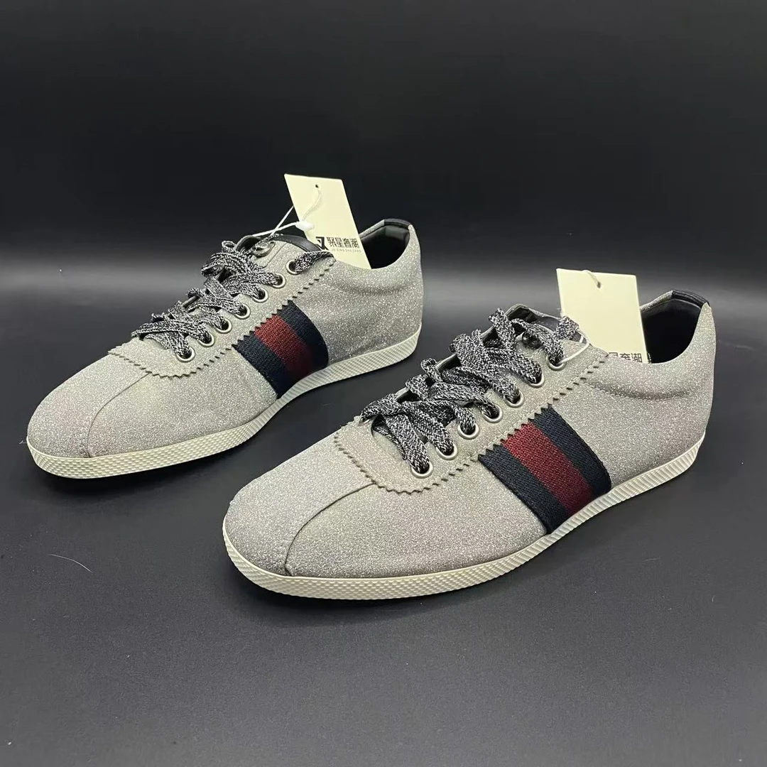 【聚星好物】GUCCI/古驰男士时尚百搭银色满天星板鞋 38欧码 cat304
