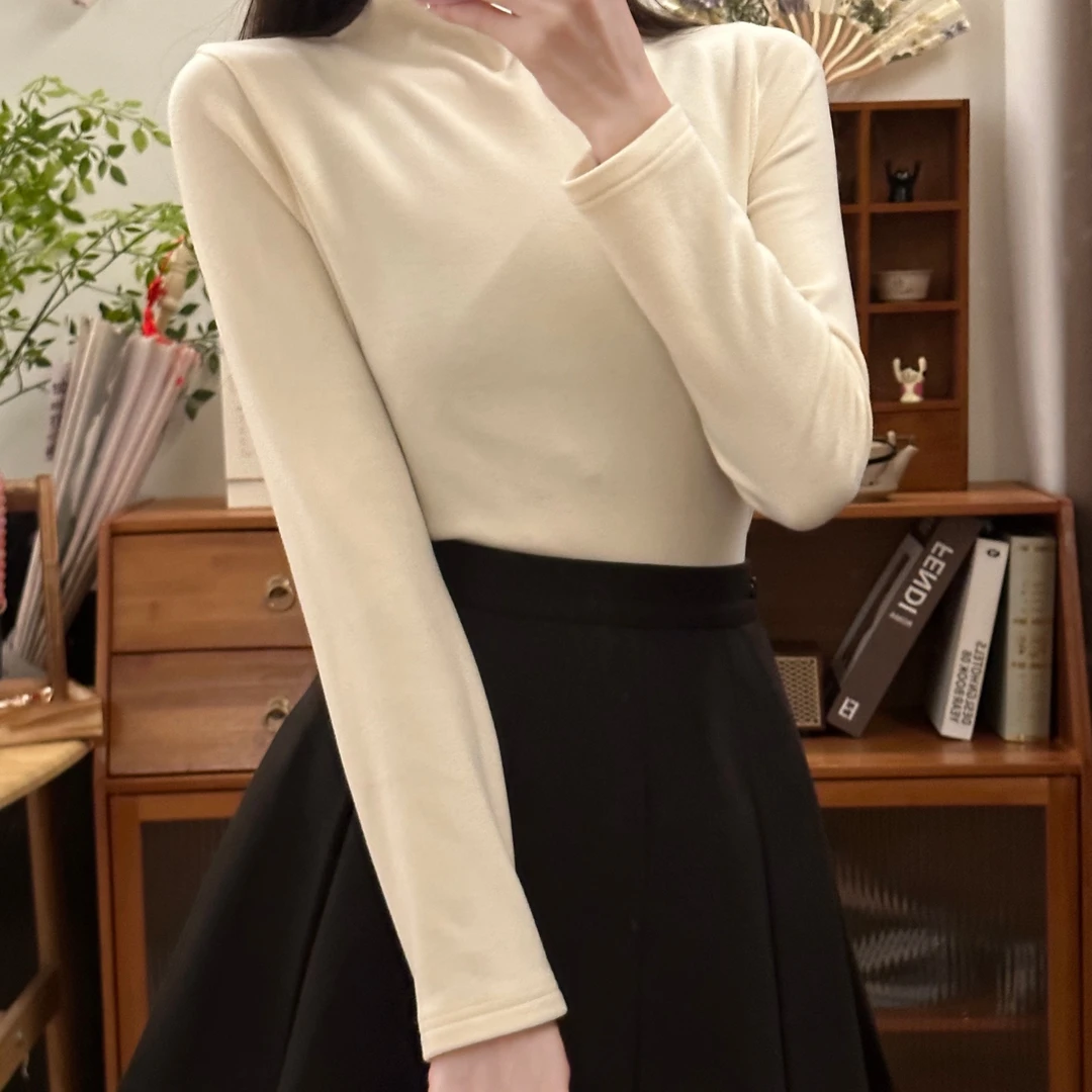 【打底衫】 氛围感jk制服高领德绒保暖内搭针织衫