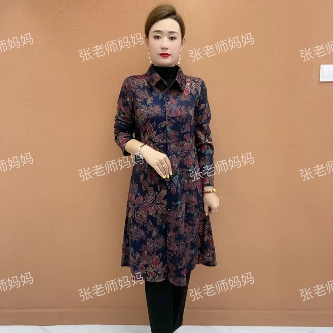 2025新款妈妈装 烫金款风衣 遮肉显瘦气质百搭好看90-170斤可穿