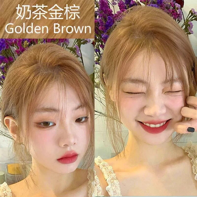 【买一送一】奶茶金棕色染发剂膏流行色植物染膏显白学生在家染头发