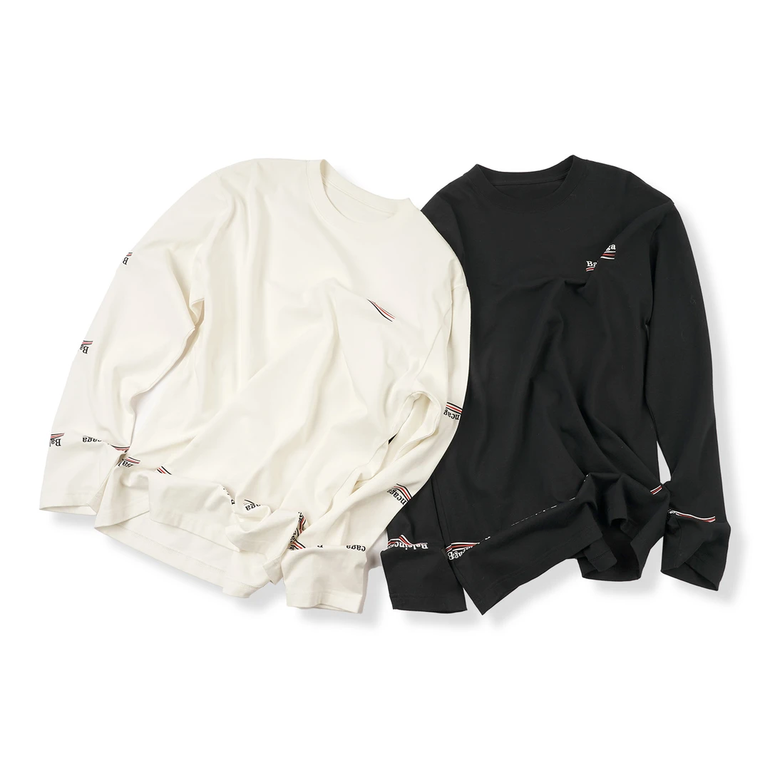 【印花循环长袖】时尚休闲百搭情侣宽松潮流圆领秋季CXPY31033