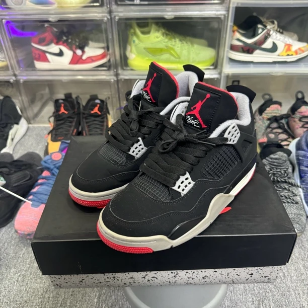 40码/原盒/下地3次/Aj4 黑红 中帮 复古篮球鞋/公价3589