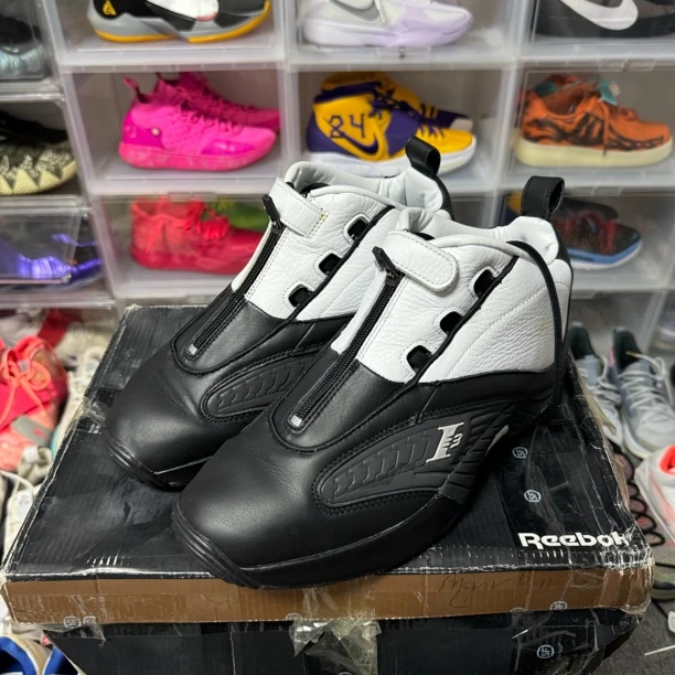 44.5码/原盒/Reebok Answer4 Step Over 中帮复古篮球鞋/公价2339