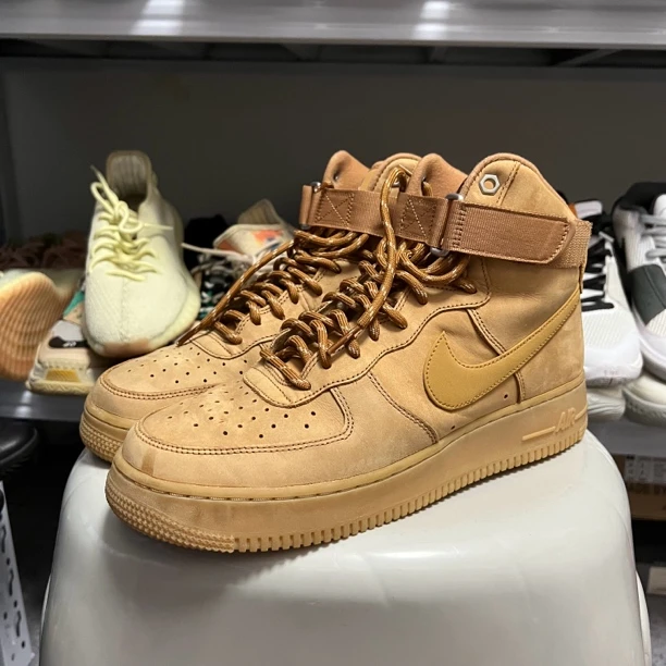 42.5码/Nike Air Force 1 High '07 WB Flax 小麦色 板鞋