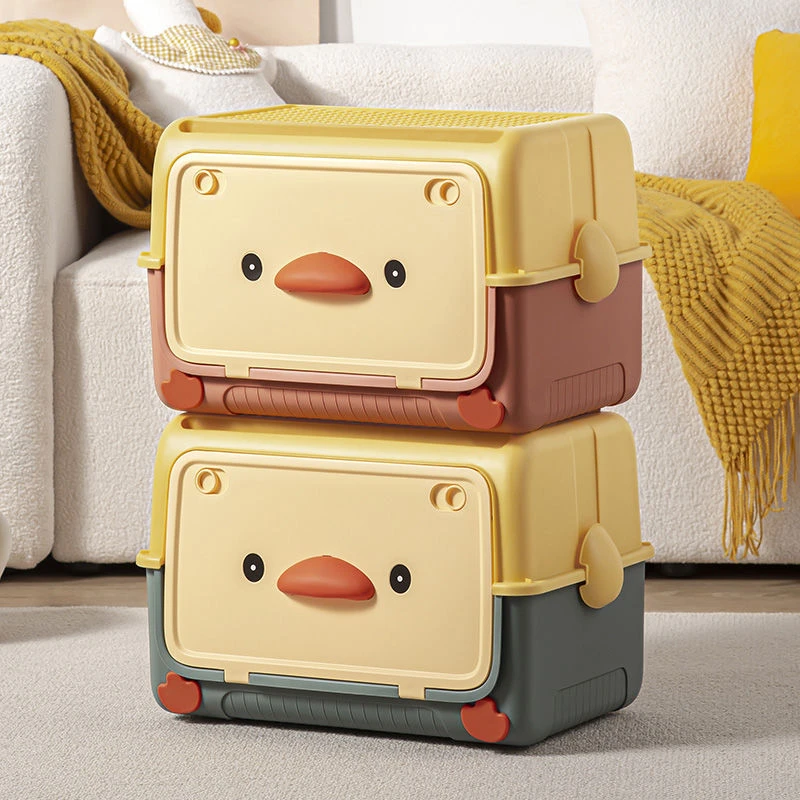 儿童箱侧开门收纳箱大容量客厅前开式宝宝玩具收纳储物箱整理箱子