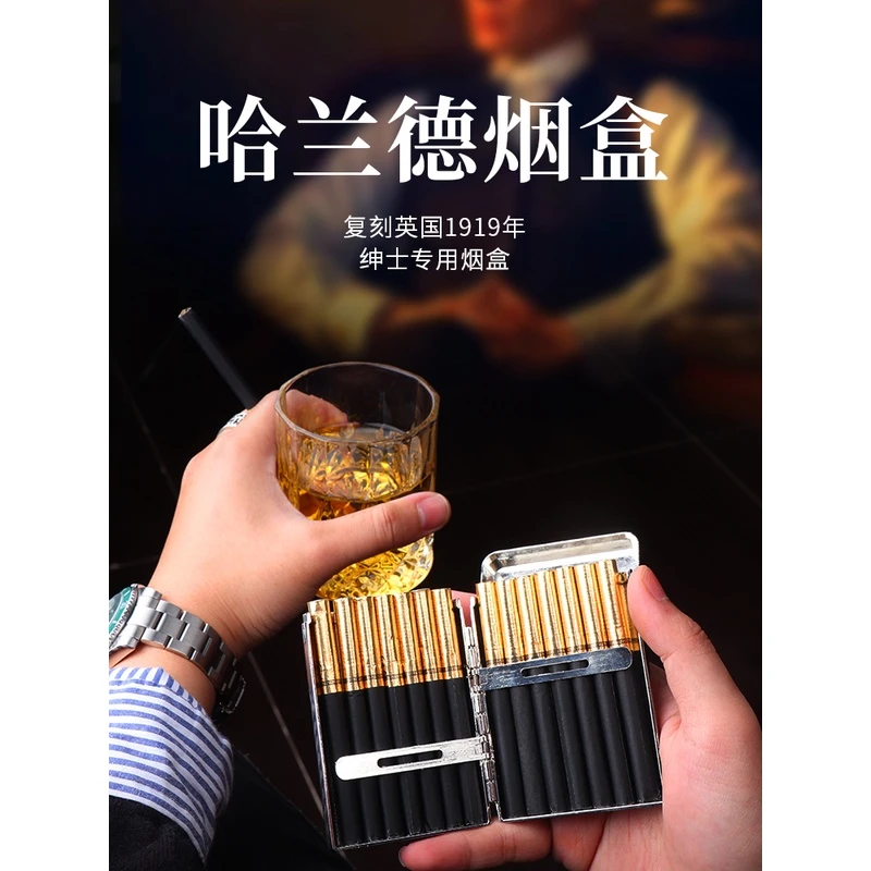 布拉德烟盒创意浴血黑帮谢尔比烟盒三开烟盒便携复古16支装金属
