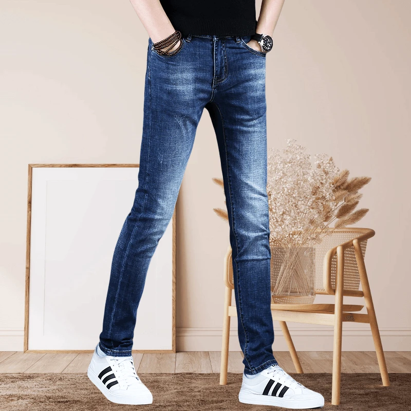 2024爆款男士高端夏季薄款潮流男牛仔裤男装修身小脚百搭休闲韩版