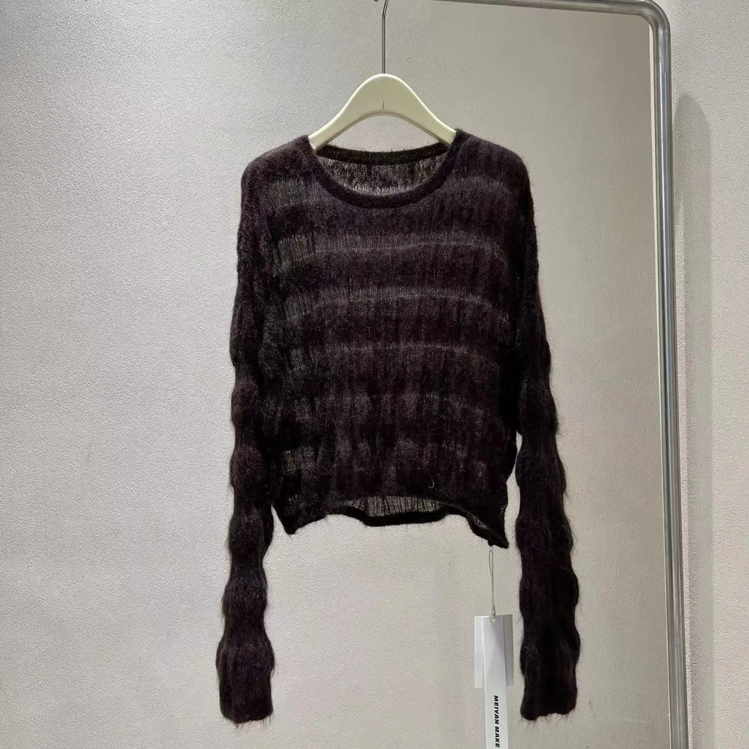 【糖葫芦】超幼崽马海毛圆领休闲设计款上衣Y09-812