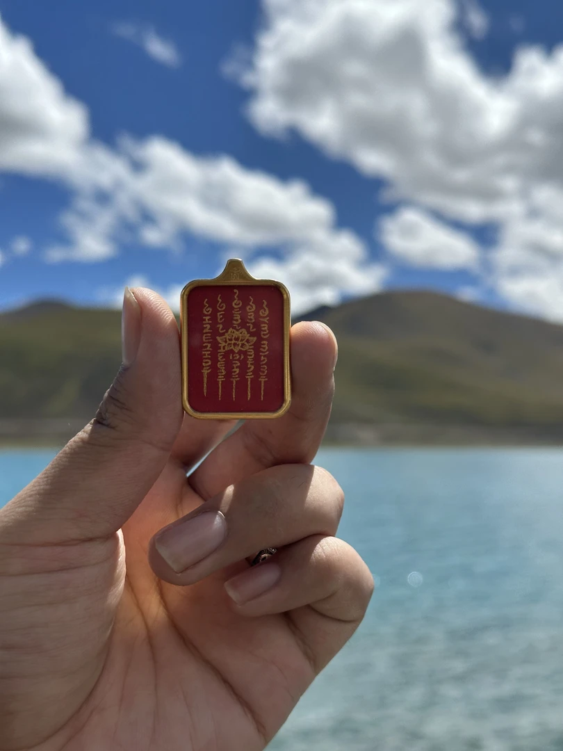 【菩缘藏饰】纯手绘矿物颜料小五条jing唐卡吊坠