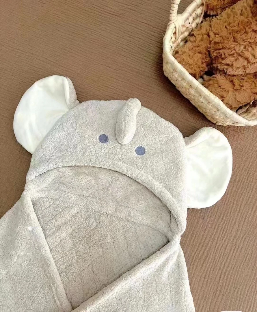 超可爱大象浴巾来啦