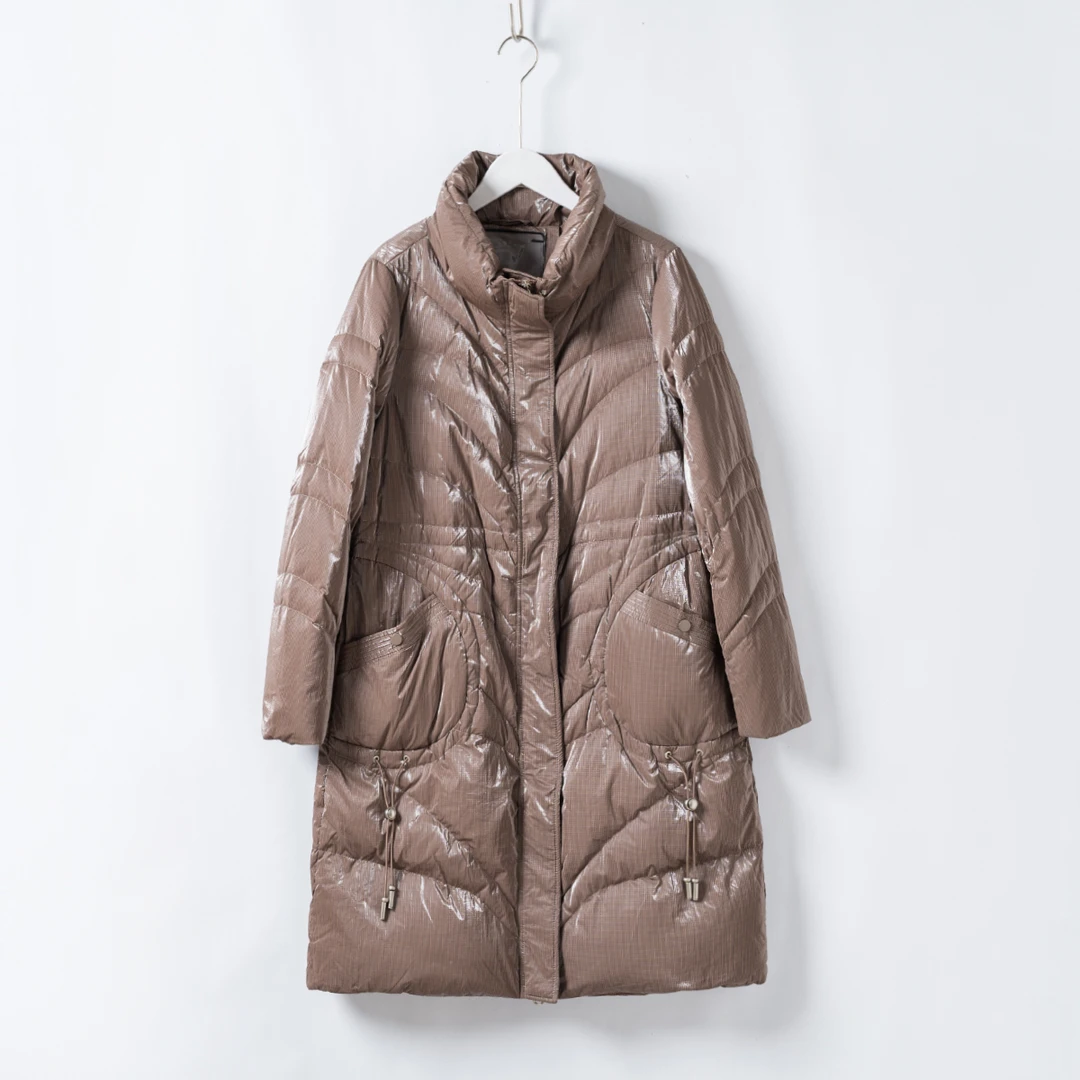 J0796 国标90鸭绒，长款上身超显瘦时尚羽绒服 6156