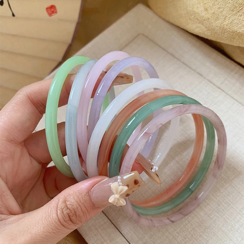 非金属玻璃手镯 （直播拆）琉璃叮当镯新中式古风汉服配饰网红温柔