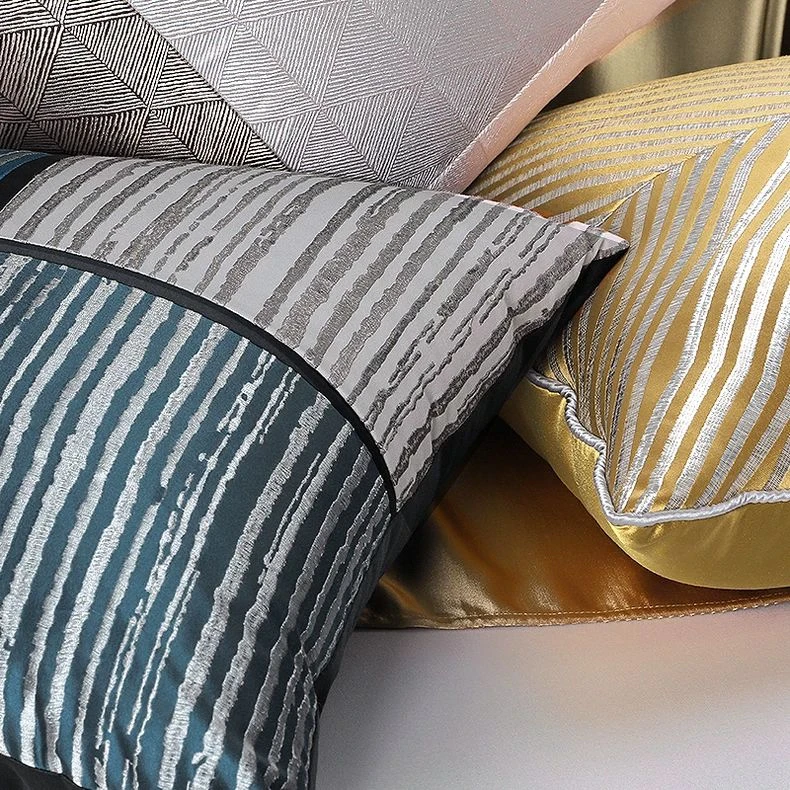 抱枕现代新中式简约轻奢咖银白蓝护腰大靠背靠枕靠垫床头客厅沙发