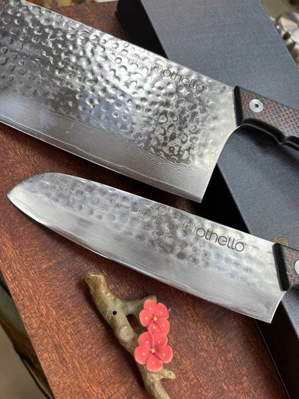 大马士革刀  67层大马士革刀德国 V G10厨师刀7寸德国刀 日本VG10